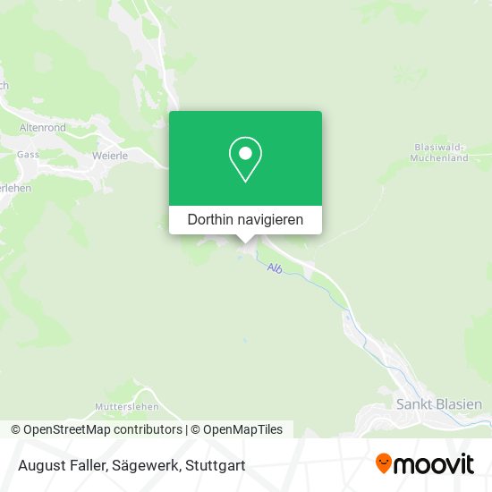 August Faller, Sägewerk Karte