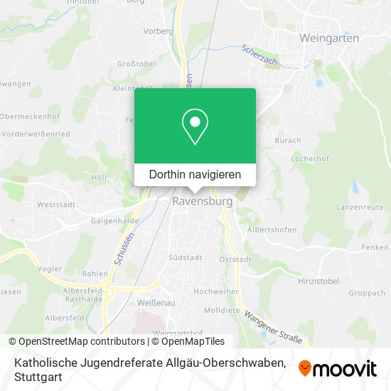 Katholische Jugendreferate Allgäu-Oberschwaben Karte