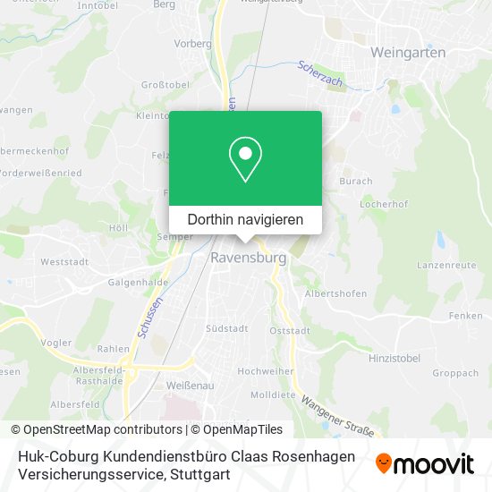 Huk-Coburg Kundendienstbüro Claas Rosenhagen Versicherungsservice Karte