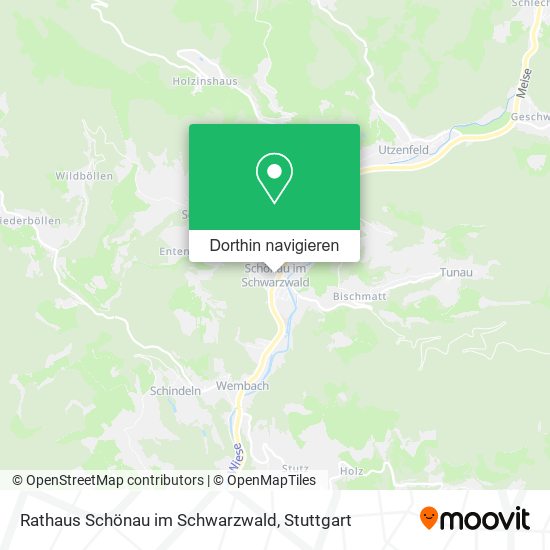 Rathaus Schönau im Schwarzwald Karte