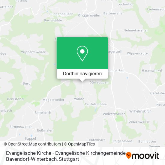 Evangelische Kirche - Evangelische Kirchengemeinde Bavendorf-Winterbach Karte