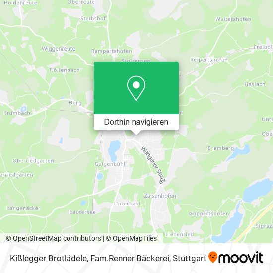 Kißlegger Brotlädele, Fam.Renner Bäckerei Karte