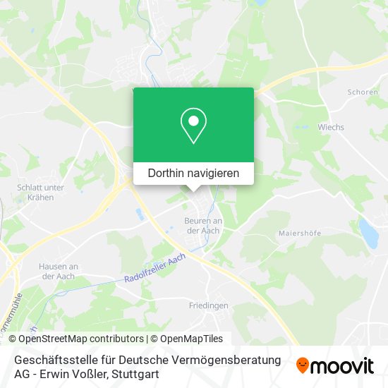 Geschäftsstelle für Deutsche Vermögensberatung AG - Erwin Voßler Karte