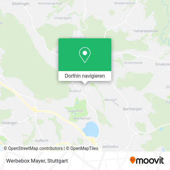 Werbebox Mayer Karte