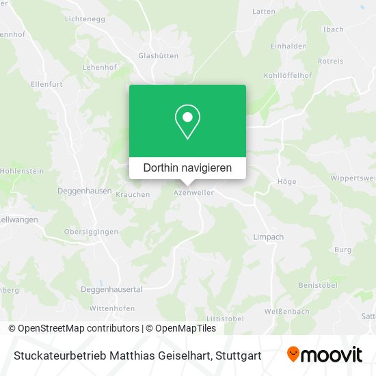 Stuckateurbetrieb Matthias Geiselhart Karte
