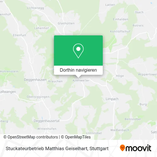 Stuckateurbetrieb Matthias Geiselhart Karte