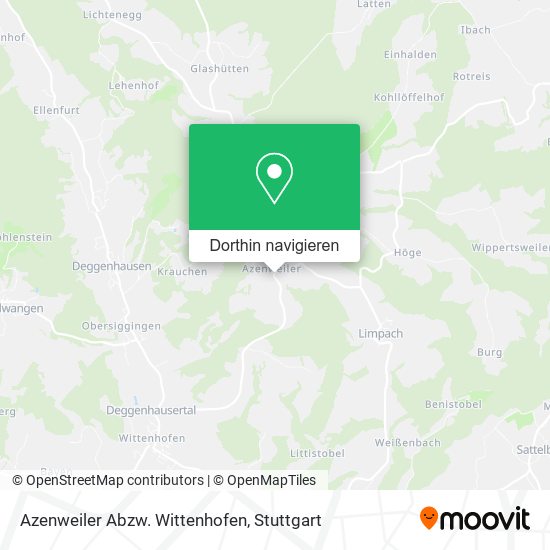 Azenweiler Abzw. Wittenhofen Karte