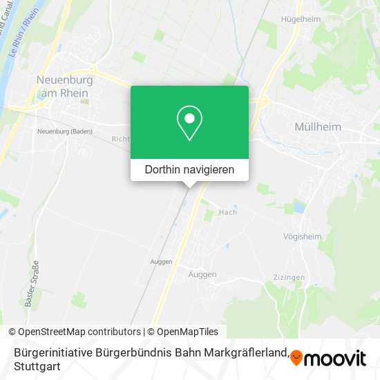 Bürgerinitiative Bürgerbündnis Bahn Markgräflerland Karte