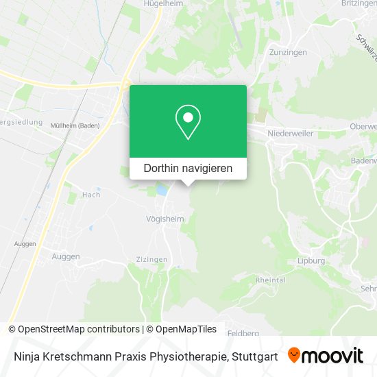 Ninja Kretschmann Praxis Physiotherapie Karte