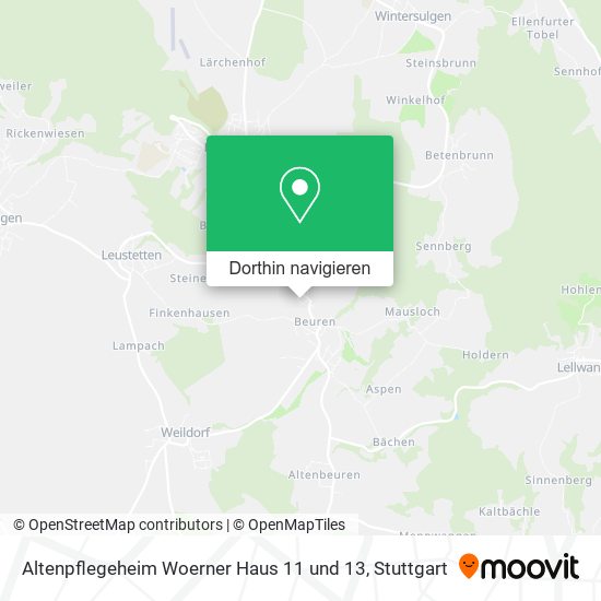Altenpflegeheim Woerner Haus 11 und 13 Karte