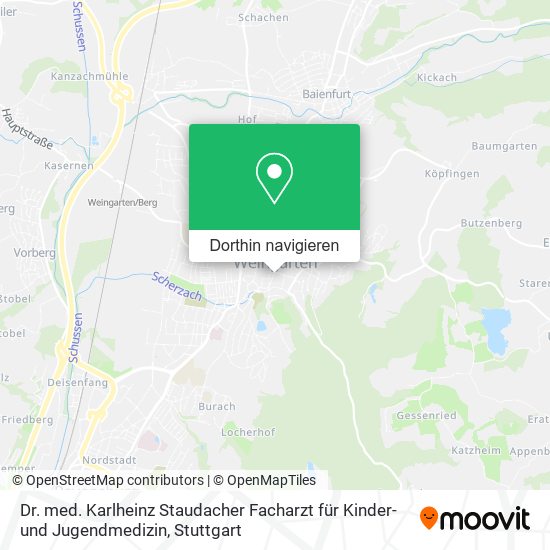 Dr. med. Karlheinz Staudacher Facharzt für Kinder- und Jugendmedizin Karte