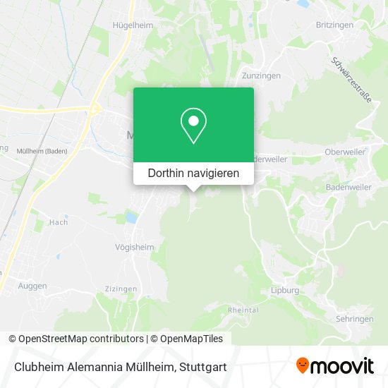 Clubheim Alemannia Müllheim Karte