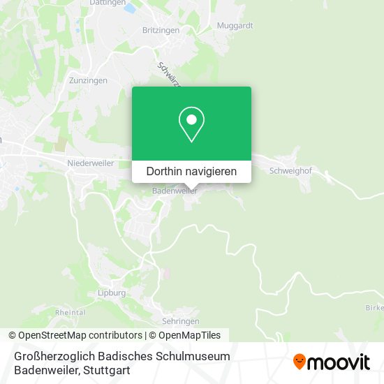 Großherzoglich Badisches Schulmuseum Badenweiler Karte