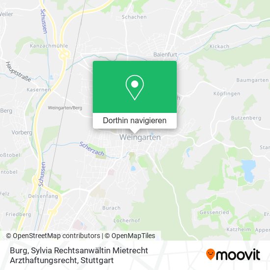 Burg, Sylvia Rechtsanwältin Mietrecht Arzthaftungsrecht Karte
