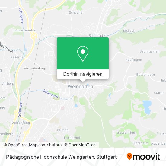 Pädagogische Hochschule Weingarten Karte