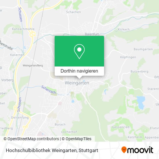 Hochschulbibliothek Weingarten Karte