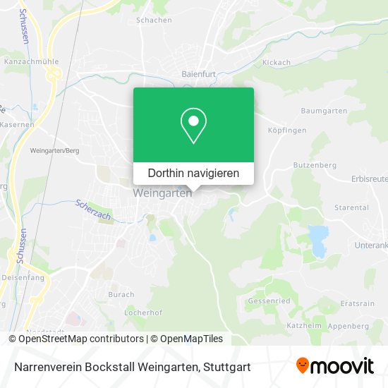 Narrenverein Bockstall Weingarten Karte