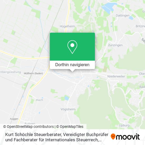 Kurt Schöchle Steuerberater, Vereidigter Buchprüfer und Fachberater für Internationales Steuerrech Karte