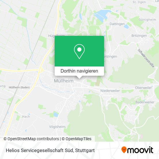 Helios Servicegesellschaft Süd Karte