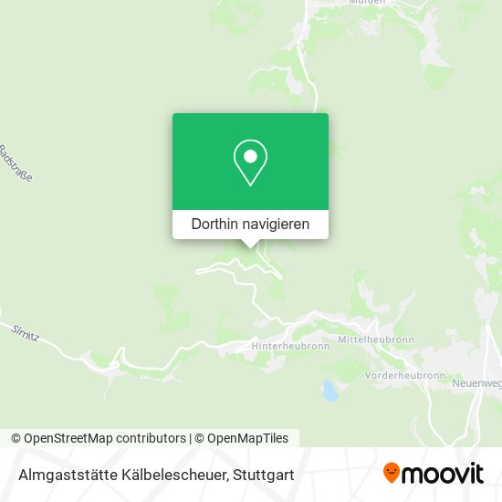 Almgaststätte Kälbelescheuer Karte
