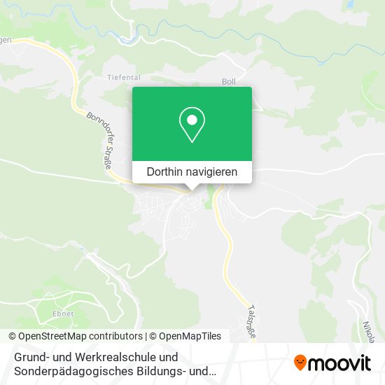Grund- und Werkrealschule und Sonderpädagogisches Bildungs- und Beratungszentrum mit dem Förderschw Karte