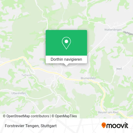 Forstrevier Tengen Karte