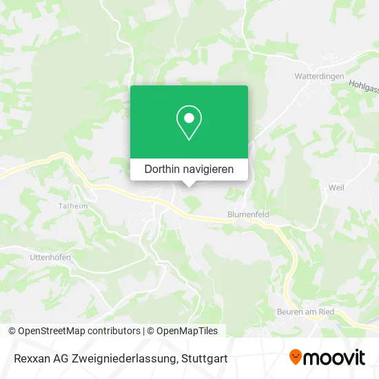 Rexxan AG Zweigniederlassung Karte