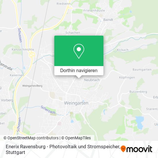 Enerix Ravensburg - Photovoltaik und Stromspeicher Karte