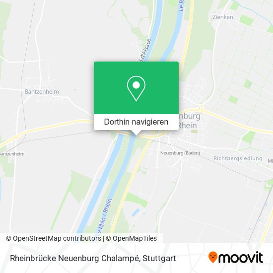 Rheinbrücke Neuenburg Chalampé Karte