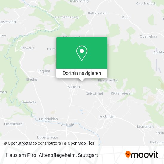 Haus am Pirol Altenpflegeheim Karte