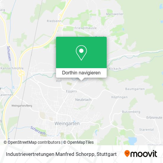 Industrievertretungen Manfred Schorpp Karte