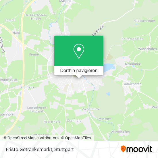 Fristo Getränkemarkt Karte