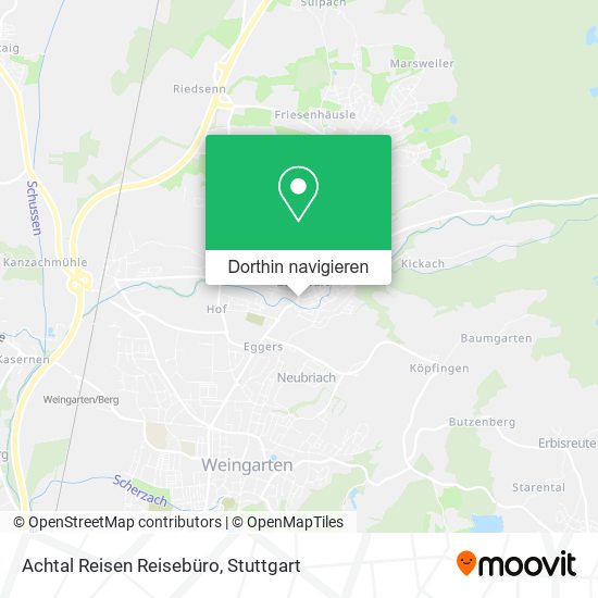 Achtal Reisen Reisebüro Karte