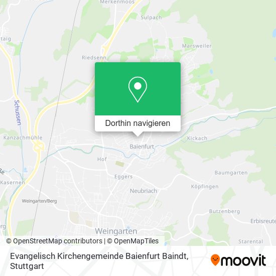Evangelisch Kirchengemeinde Baienfurt Baindt Karte