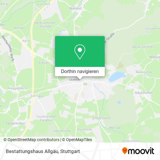 Bestattungshaus Allgäu Karte