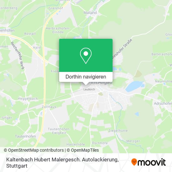Kaltenbach Hubert Malergesch. Autolackierung Karte