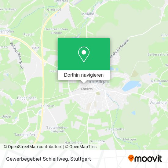 Gewerbegebiet Schleifweg Karte