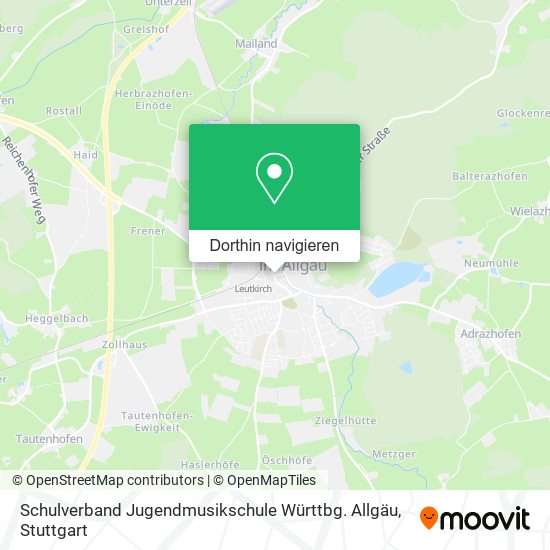 Schulverband Jugendmusikschule Württbg. Allgäu Karte