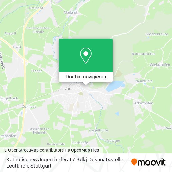 Katholisches Jugendreferat / Bdkj Dekanatsstelle Leutkirch Karte