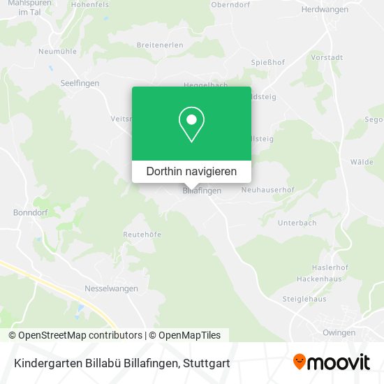 Kindergarten Billabü Billafingen Karte
