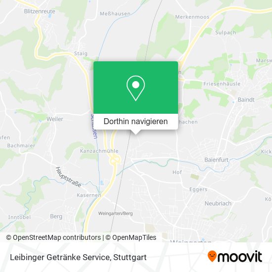 Leibinger Getränke Service Karte