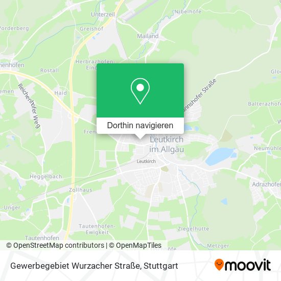 Gewerbegebiet Wurzacher Straße Karte