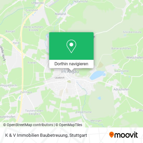 K & V Immobilien Baubetreuung Karte