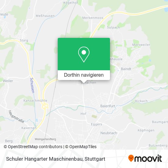 Schuler Hangarter Maschinenbau Karte