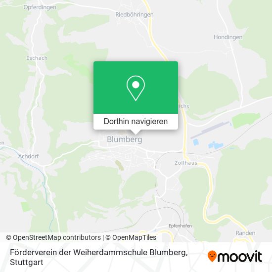 Förderverein der Weiherdammschule Blumberg Karte