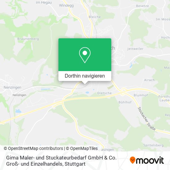 Gima Maler- und Stuckateurbedarf GmbH & Co. Groß- und Einzelhandels Karte