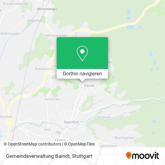 Gemeindeverwaltung Baindt Karte