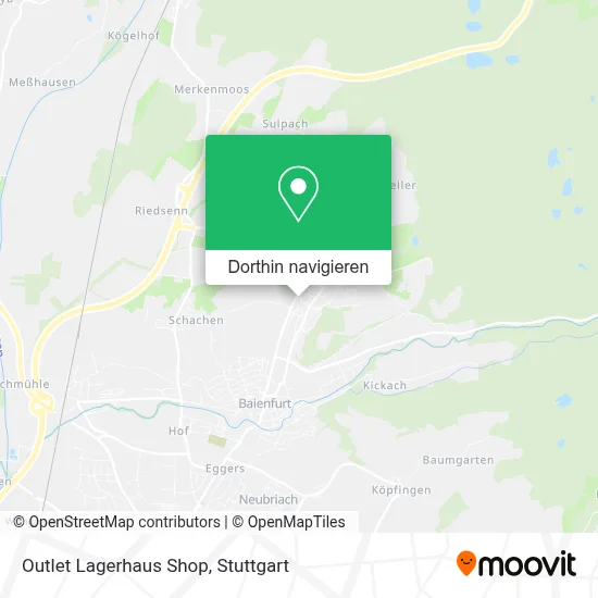 Outlet Lagerhaus Shop Karte
