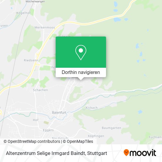 Altenzentrum Selige Irmgard Baindt Karte