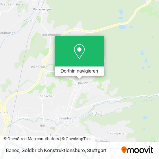 Banec, Goldbrich Konstruktionsbüro Karte